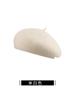 Nuevo Boina Blanca de Lana Otoño e Invierno Celebridad de Internet Sombrero de Pintor Retro Británico Sombrero de Calabaza Pequeño de Color Puro que Resalta el Rostro