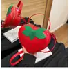 Bolsa Morango Fofa, Bolsa Doce para Meninas Novo Estilo, Bolsa de Ombro Fashion, Bolsa de Mão Tendência de Nicho, Bolsa Transversal de Frutas