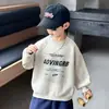 Moletom infantil, novo estilo outono 2026, blusa infantil de manga comprida para o outono, peça externa, suéter para bebê, estilo outono, conjunto de primavera e outono para meninos