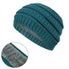 Diadema Tejida Europea y Americana con forro polar Engrosada de Ala Ancha Diadema Otoño e Invierno Cálida Deportiva Protector de Orejas Sombrerería Felpa Sombrero de Copa Vacío