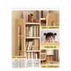 Estantería de madera maciza, estante de almacenamiento de pie, librero para el hogar, estante de almacenamiento abierto, vitrina de pared multicapa, estante de almacenamiento simple