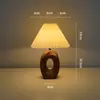 Lámpara de mesa con pantalla de concha de escamas de dragón estilo vintage para dormitorio, mesita de noche, lámpara ambiental cerámica con veta de madera de diseño estilo wabi-sabi