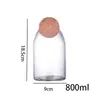 Frasco Sellado de Vidrio de Borosilicato Alto con Tapón de Corcho, Frasco de Almacenamiento para Cocina, Cáscara de Cítricos Seca, Frasco para Almacenar Miel, Contenedor Transparente