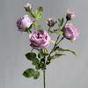 Calidad Transfronteriza Flores Artificiales Rosa Austin de 6 Cabezas Flores Falsas Decoración de Ramo para Salón de Bodas en Casa Venta al por Mayor