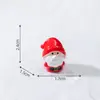 Regalo de producto nuevo transfronterizo: Peluche de Papá Noel, figura linda, accesorios de decoración DIY de escena de nieve, pequeños adornos de Navidad