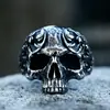 Anillo de acero para hombre estilo punk de acero inoxidable Steel Warrior venta al por mayor comercio exterior hip hop anillo retro de acero de titanio Nuevo