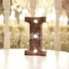 Fornecimento Decoração de Casa Artesanato Presente Chapa de Ferro Retro Lâmpada de Letra LED Ornamento de Mesa Luz Noturna