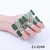 Zhengxiang Internet Popular Adesivos de Manicure Tabuleiro de Xadrez Little Red Book Adesivos de Unha Foscos Adesivos de Unha Listrados Foscos Adesivos Completos