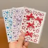 Pegatinas de Diamantes para Maquillaje de Ojos, Pegatinas de Maquillaje para Niños, Pegatinas Faciales, Accesorios Faciales, Pegatinas de Mariposas con Perlas y Diamantes, Pegatinas de Strass para Cejas de Escenario
