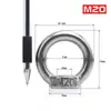 Porca com olhal em aço inoxidável 304, tipo parafuso com olhal circular, porca de alta resistência M3 4 5 6 810 apertada manualmente