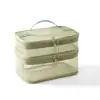 Bolsa de cosméticos de malla gran capacidad bolsa de almacenamiento de maquillaje artículos de tocador bolsa de almacenamiento de viaje portátil logo impreso