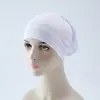 Não Fica com Bolinhas, Não Desbota, Chapéu Tubo Multicor, Cor Lisa, Algodão Puro, Chapéu Base de Algodão Mercerizado, Lenço de Cabeça de Algodão, Feminino Elástico e Respirável