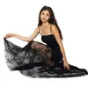 Vestido de Encaje Perspectiva para Mujer Falda de Gasa Moda Transfronteriza Amazon Vestido Largo Sexy para Mujer Vestido Oscuro para Mujer