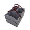 Em estoque atacado bolsa de fraldas de feltro grande capacidade armazenamento bolsa de mamãe portátil portátil cesta de armazenamento de feltro