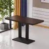 Mesa de negociación engrosada, habitación de hotel en alquiler, restaurante de comida rápida, juego de mesa y sillas para té de burbujas y bocadillos, cafetería, mesa cuadrada pequeña de color pizarra