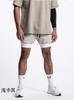 Shorts Deportivos Musculares de Moda de Verano Europeos y Americanos para Correr al Aire Libre, Sentadillas, Transpirables, Doble Capa, Secado Rápido, para Hombre, Transfronterizos