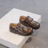 Zapatos de Cuero Elegantes para Niñas 2026 Primavera y Otoño Nuevos Mocasines de Suela Suave Zapatos Casuales para Niños Estilo Británico Zapatos Negros Individuales