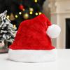 Chapéus de Natal Curtos de Pelúcia Personalizados Transfronteiriços para Adultos em Vermelho, Verde, Rosa, Azul, Preto, Roxo com Logo