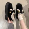 Botas de Neve Grossas com Solado Grosso, Bico Redondo, Forradas com Lã, Quentes, Espessadas, Estilo Birkenstock de Algodão para Mulheres, Lançamento de Inverno 2025, Exportação Transfronteiriça, Tamanho Grande