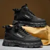 Zapatos de Hombre Otoño 2025 Nuevas Botas Martin de Caña Alta Estilo Británico Retro para Hombre Botas de Trabajo de Suela Gruesa Botines Casuales
