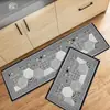 Tapetes de Piso para Cozinha Doméstica, Tapetes de Entrada para Banheiro, Tapetes Listrados Absorventes de Óleo e Água para Entrada de Banheiro, Cobertores de Cabeceira para Quarto