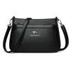 Bolso Cruzado de Cuero Suave de Gran Capacidad, Nuevo, Elegante y Versátil, de Gama Alta, para Madres y Abuelas de mediana edad