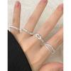 1434 Estilo K Nicho Accesible Diseño de Lujo Anillo Trenzado Entrelazado Plata de Ley S925 Anillo de Plata para Mujer Venta al por Mayor