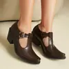 Sapatos de Couro de Salto Alto Bico Fino Femininos Tamanho 34-45, Adequados para Todas as Estações, Sapatos de Moda Femininos, Solado de Borracha, Cor Sólida, Sapatos de Corte Profundo Únicos para Mulheres