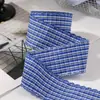 Fita Listrada Xadrez com Borda Ondulada Acessório para Roupa Acessório de Cabelo Laço DIY Embalagem de Renda Fita com Franja