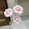 3 Flores Artificiales de Hada Rosa Flip-Flap Estilo Monet para Boda y Decoración del Hogar