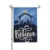 Bandeiras de Jardim de Natal Europeias e Americanas, Decorações de Festa de Ação de Graças com Abóbora e Boneco de Neve, Bandeiras de Linho Falso Feitas Sob Medida
