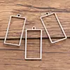 10 Amuletos Geométricos de Acero Inoxidable de 2 Colores Marco Abrasivo DIY Estrella de Cinco Puntas Rombo Círculo Gota de Agua Luna Colgante