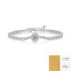 Pulsera Navideña de Lujo Ligero de Alta Gama, Pulsera de Plata 925 Estilo Ins Europeo y Americano con Moissanita, en Stock para Dropshipping