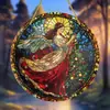 Pingente de apanhador de sol em acrílico, casa, varanda, janela, pátio, atmosfera de feriado de Natal, disco decorativo em acrílico