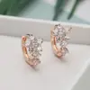 Atmósfera Europea y Americana Celebridad Dulce Geométrico Hueco Circonita Cobre Hebilla de Oreja Pendientes Transfronterizos Especial Venta Caliente Pendientes