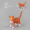 Modelo de Gato Artificial Infantil Gato Ragdoll Gato Laranja Preguiçoso Gato Cinza Segurando o Pé Postura Dormindo Gato Flor Postura Deitada Ornamento de Gato Siamês