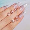 Brincos de moda novos com brincos de zircônia colorida, brincos de zircônia para garota de temperamento, unhas flash para o osso da orelha, atacado