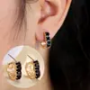 Pendientes de Moda Estilo Europeo Lujo Ligero con Circonita Incrustada en Forma de Corazón Venta Caliente Temperamento de Gama Alta Moda Súper Brillantes Corazón de Melocotón Pendientes Versátiles