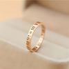 Anel par de anéis de casal com diamante único estilo coreano banhado a ouro rosa 18K anel de cauda anel para junta do dedo indicador presente de aniversário