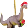 Pingente de Decoração de Dinossauro de Natal Enfeites de Natal Decoração de Árvore de Natal para Casa Pingente de Espelho Retrovisor de Carro