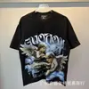 Marca Americana da Moda Tops de Verão para Casal Estampado com Strass Emoção Mista Camiseta de Manga Curta Ins