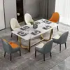 Silla de Comedor de Madera Maciza de Lujo Ligero, Mesa y Sillas de Isla, Cuero Genuino Moderno Simple de Gama Alta, Silla de Hotel Simple y Duradera con Respaldo