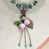 Coisas Boas Vêm em Pares Chaveiro de Cerâmica Morango Joia Artesanal Criativa Estilo Fresco Artístico Pingente para Bolsa Chaveiro Atacado