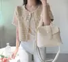 Chaqueta de tweed coreana de verano, estilo nuevo, manga corta
