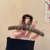 Pinza de Garra Avanzada Sense Marrón Chocolate de una palabra Pinza Grande de Tiburón Clip para el Cabello para Mujer Parte Posterior de la Cabeza 2024 Nuevo Estilo Clip Accesorios para el Cabello