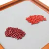 Cinnabar Púrpura Arena Dorada Arena Roja 3mm Cuentas Sueltas Venta al por Mayor Alto Contenido Arena Púrpura Dorada Arena Roja 3mm Cuentas Redondas