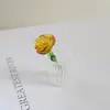 Enfeites de Flores Artificiais Mini Esmaltadas Zibo Decoração de Casa Artesanato Esmaltado Boshan Enfeites para Mesa de Escritório