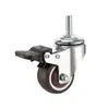 Rueda Giratoria de Varilla Roscada Silenciosa 1.0 pulgada 1.2 pulgadas 1.5 pulgadas 2 pulgadas Ruedas Pequeñas para Muebles Ruedas de Goma Suave TPR