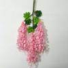 Imitação de glicínias flor de feijão corda violeta plástico flor de seda decorativo planta de videira teto flor casamento falso flor videira