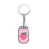 Série Criativa de Desenhos Animados de Bebidas de Verão Chaveiro DIY Personalizado Tendência Pingente para Mochila de Estudante Venda por Atacado